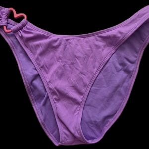 Purple Bikini Bottom with Heart Detail